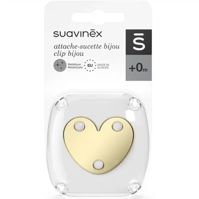 Suavinex, Attache tétine pour bébé, clip avec pince. Broche - Bijou effet métall