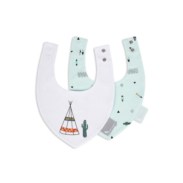 Bavoir Bandana (Pack 2 Unités)-38X22-TissuCoton