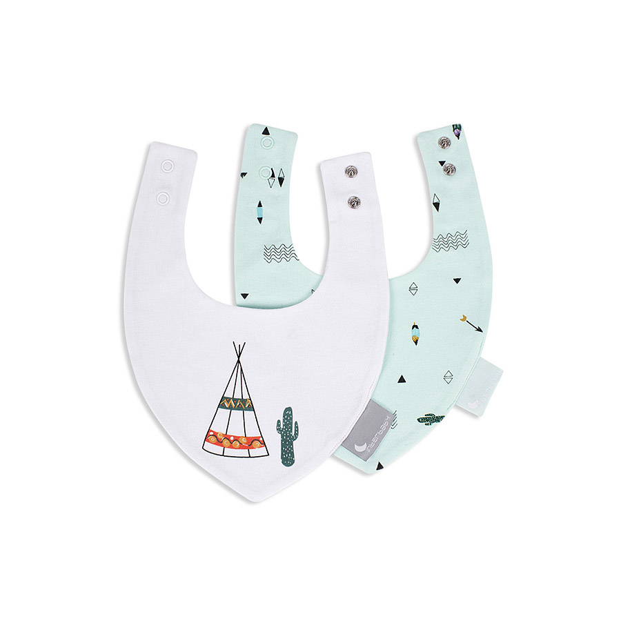interbaby-bavoir-bandana-pack-2-unites-38×22-tissucoton-modcabanas-verd